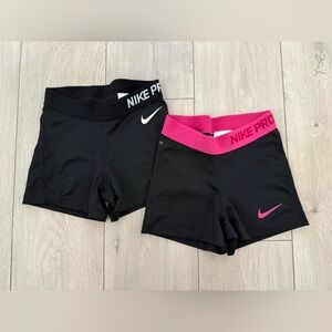 Nike Pro Black and Pink Apparel